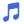 Blauw 'muziek'-pictogram