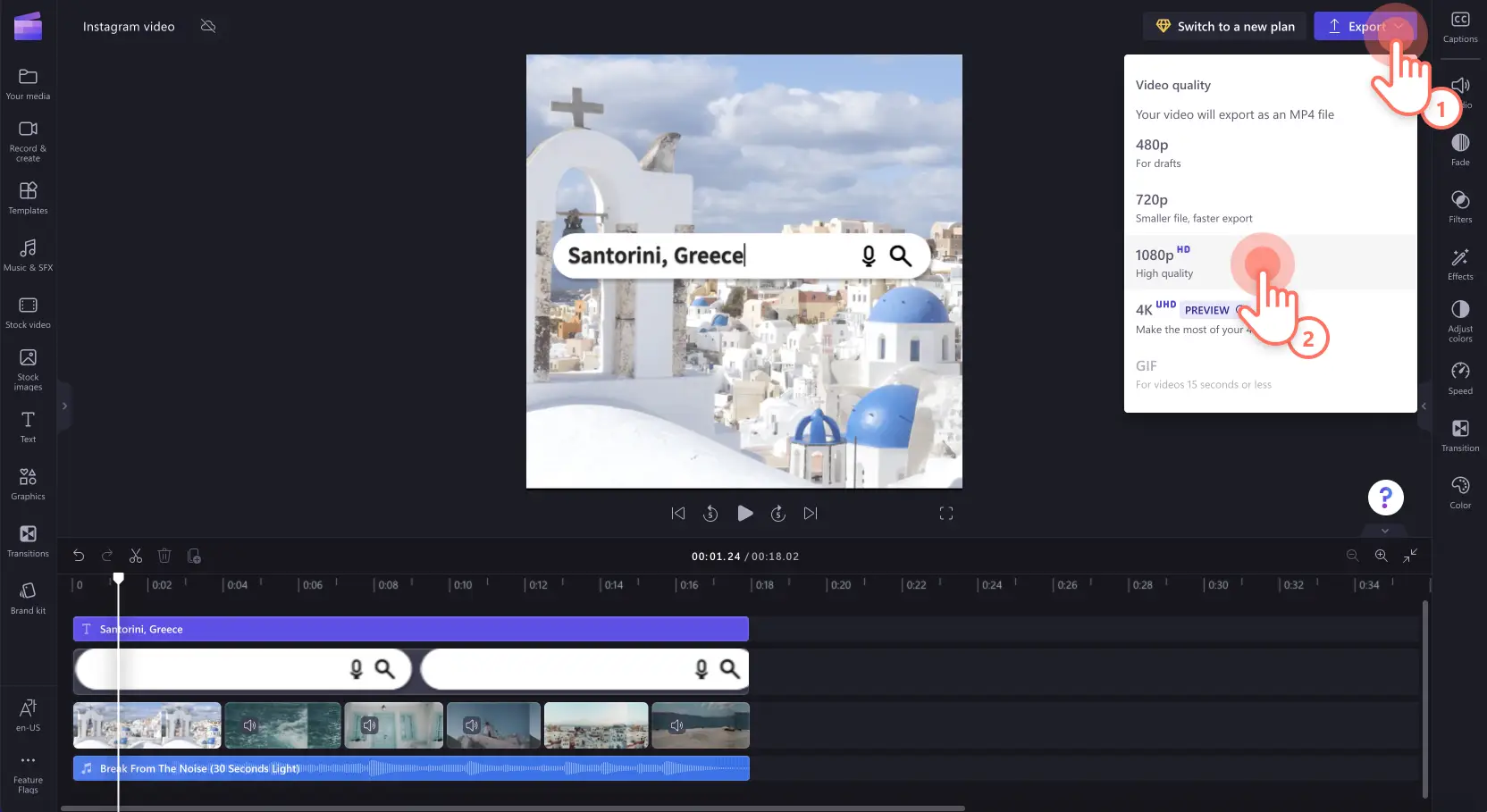 Video Instagram - langkah 3