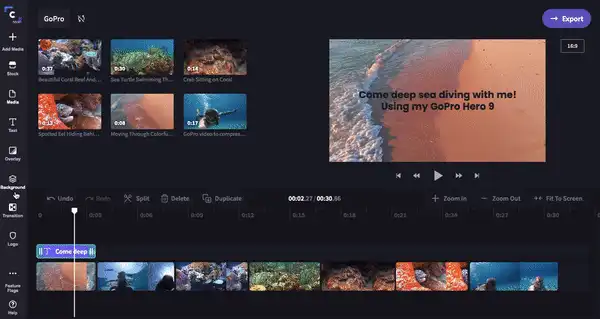 GoPro blog step 6-How to use an online GoPro video editor (Mac and PC)-Clipchamp blog