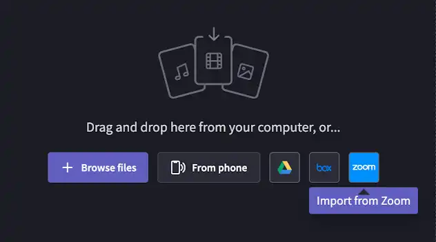 Importar grabaciones de Zoom a Clipchamp