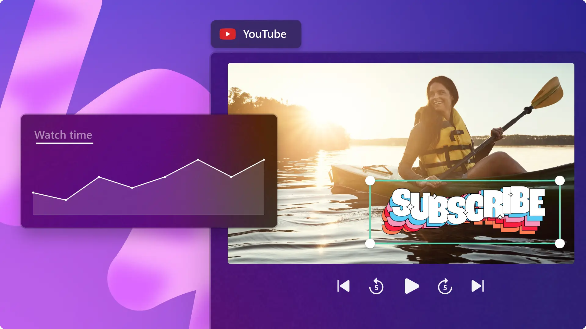 İzlenme süresi grafiğiyle birlikte oynatılan bir YouTube videosunu gösteren bir görsel
