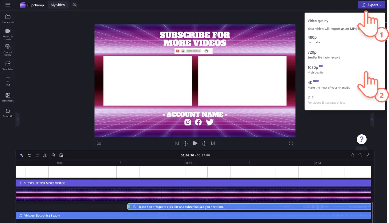 Una imagen de un usuario guardando su vídeo.