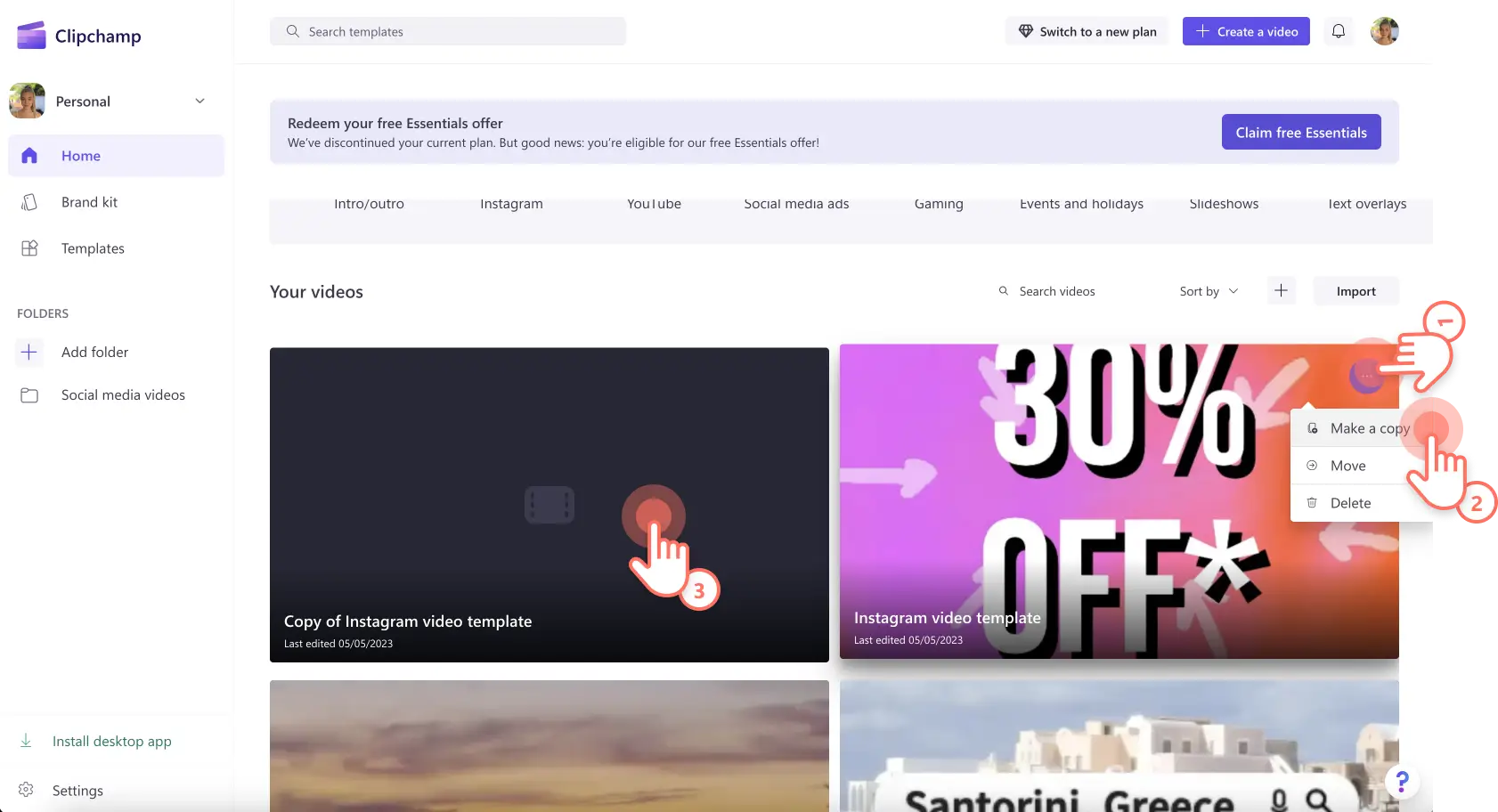 Instagram template - make a copy