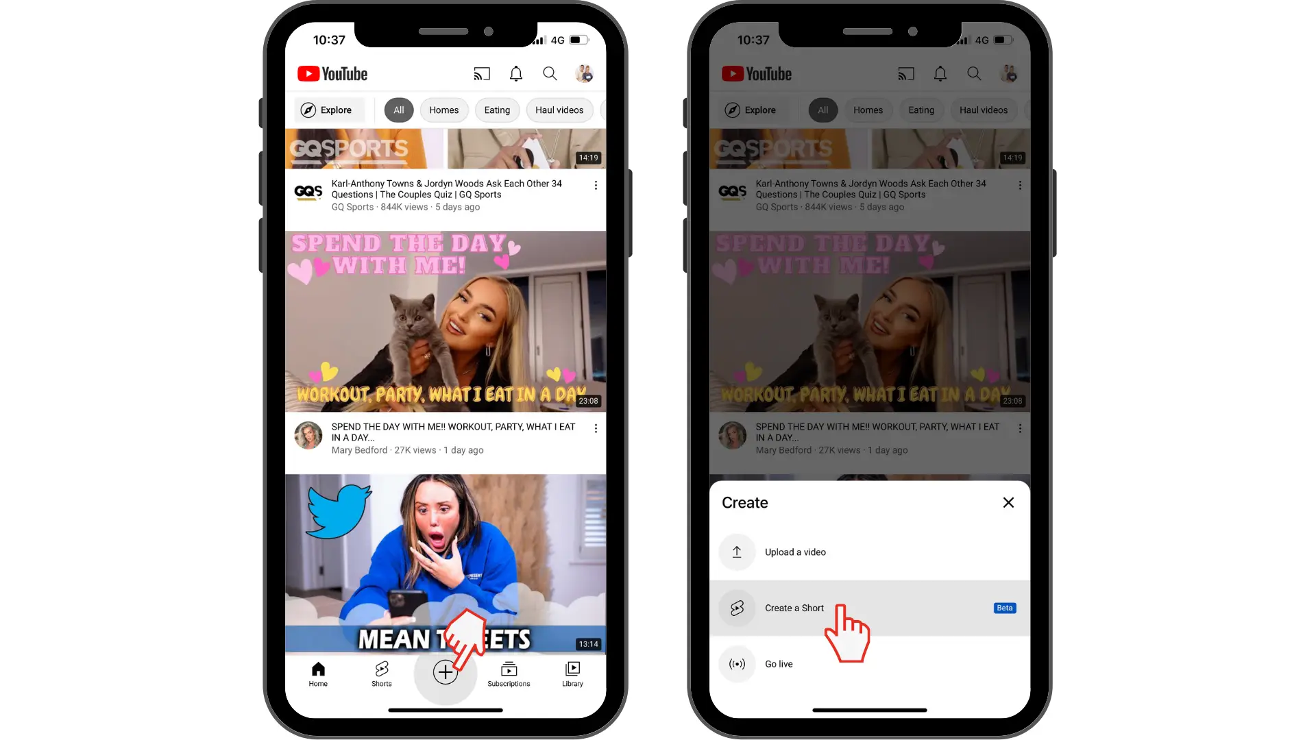 YouTube Shorts - step 2