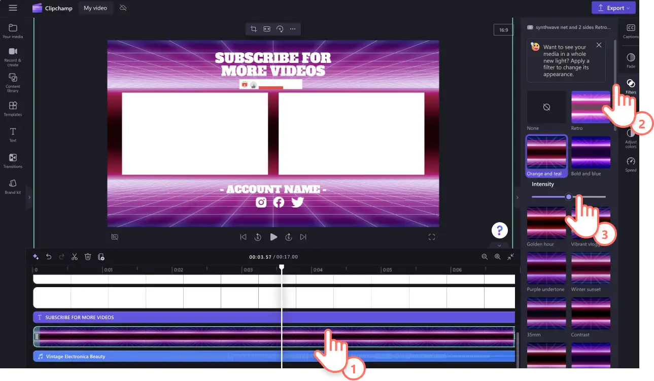 Imagen de un usuario añadiendo un filtro a su vídeo.