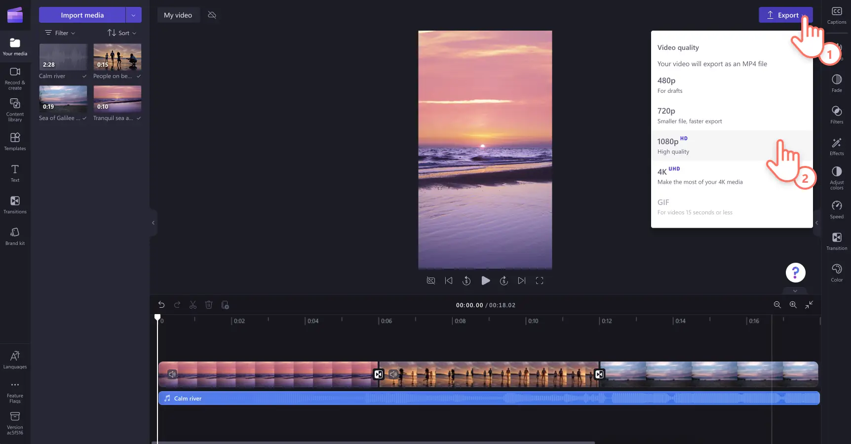 Gambar pengguna menyimpan videonya.