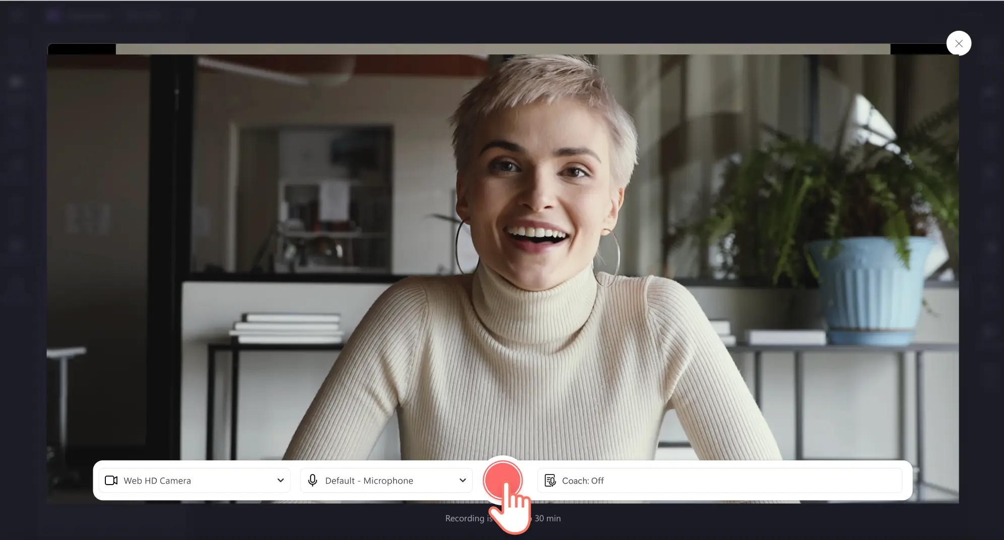 在 Clipchamp 中查看网络摄像头录制