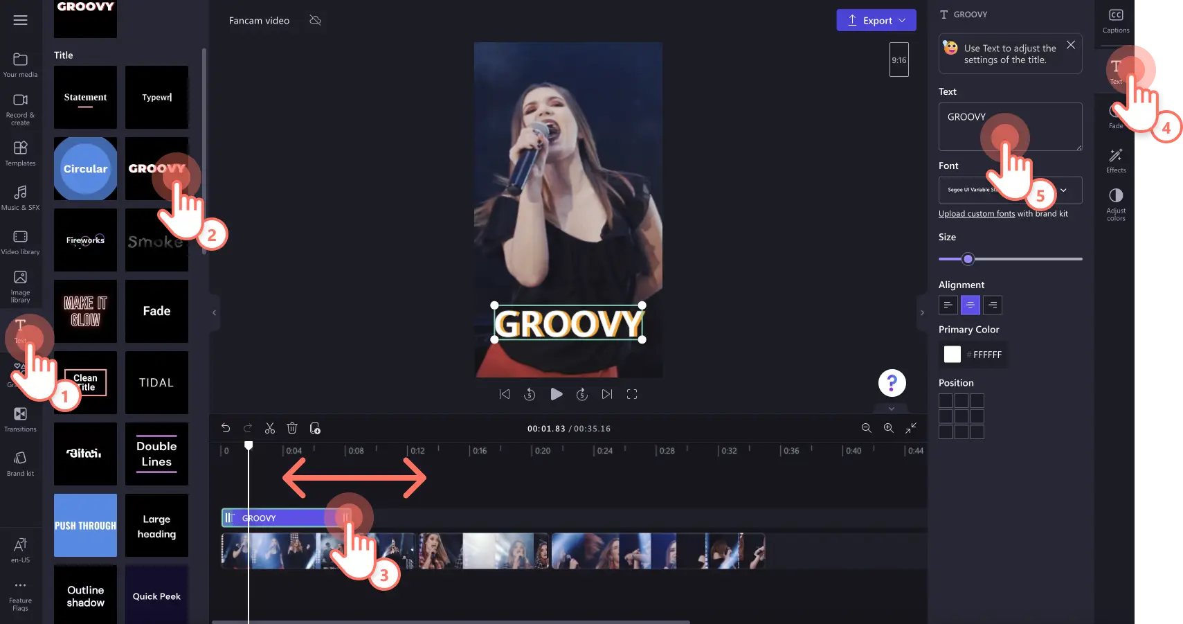 テキストを追加するユーザーの画像。