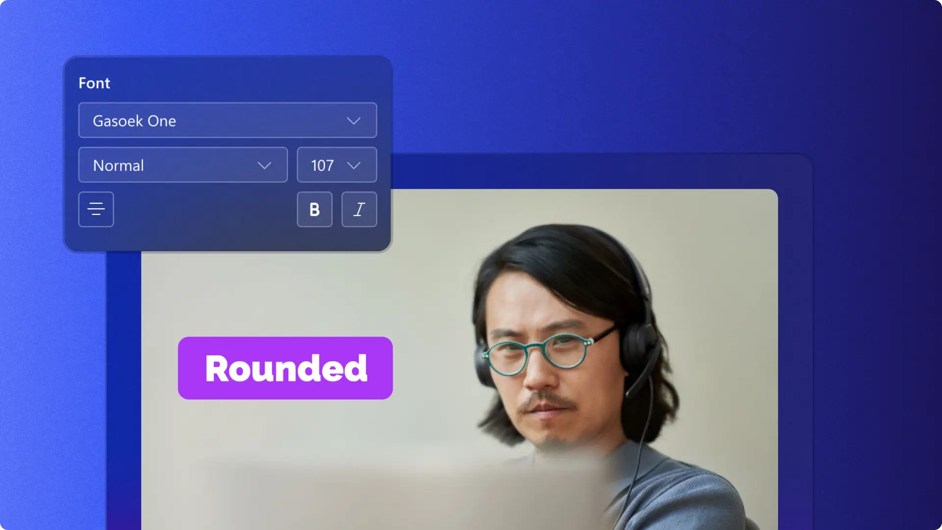 User adding text to school videos in Clipchamp