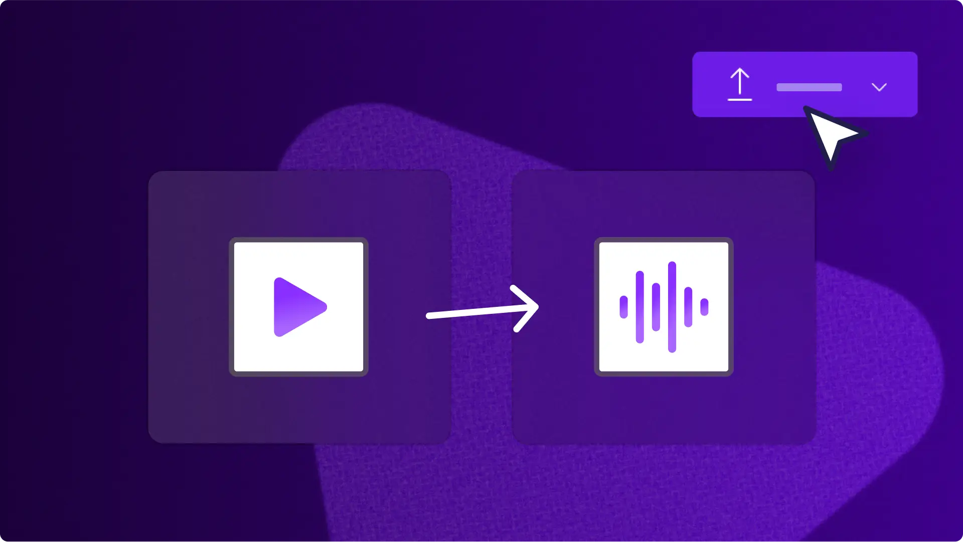 A user converting a video into audio only in Clipchamp.