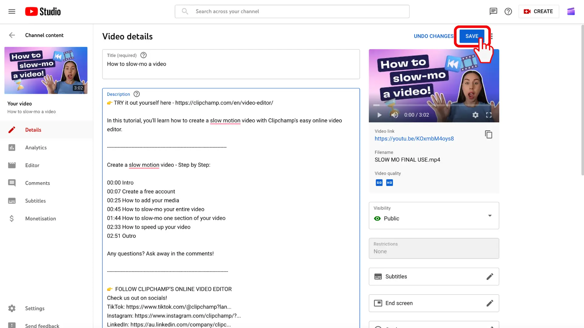 YouTubeの説明文に関する究極のガイド - ステップ 3