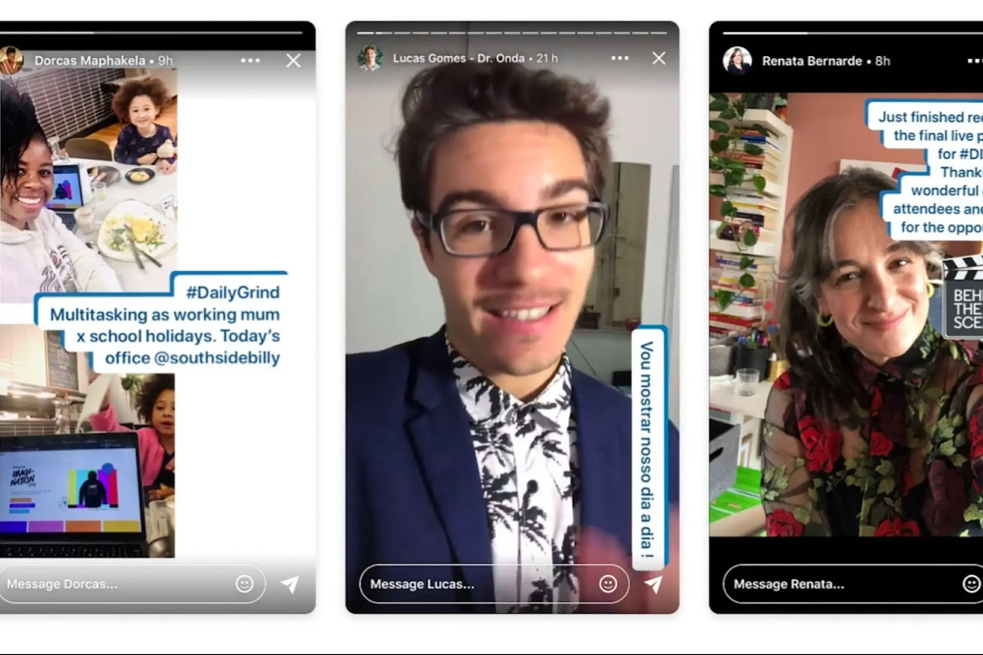 LinkedIn Stories Example - Clipchamp Blog