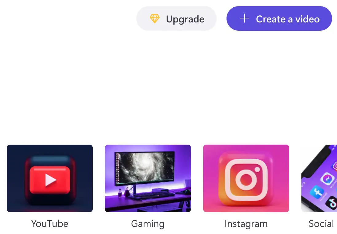 Upgrade call to action in Clipchamp