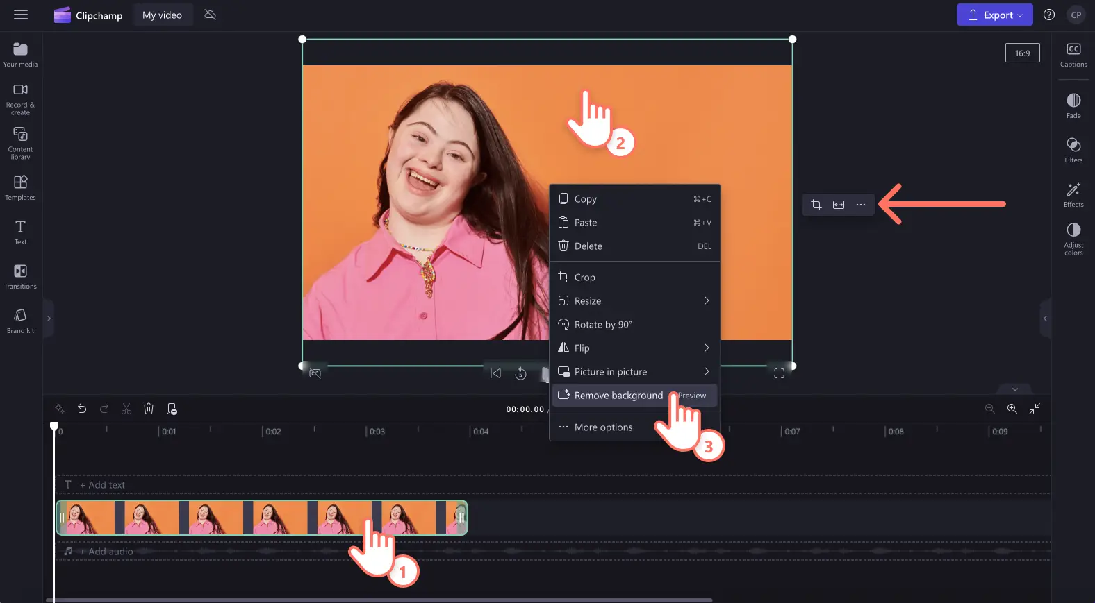 An image of a user removing the background of an image.