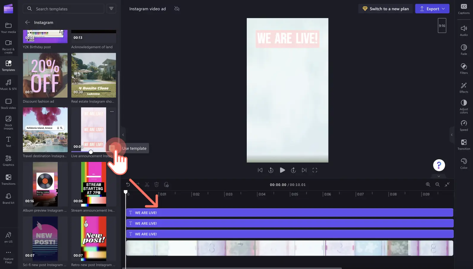 Instagram-Videoanzeigen – Schritt 1b