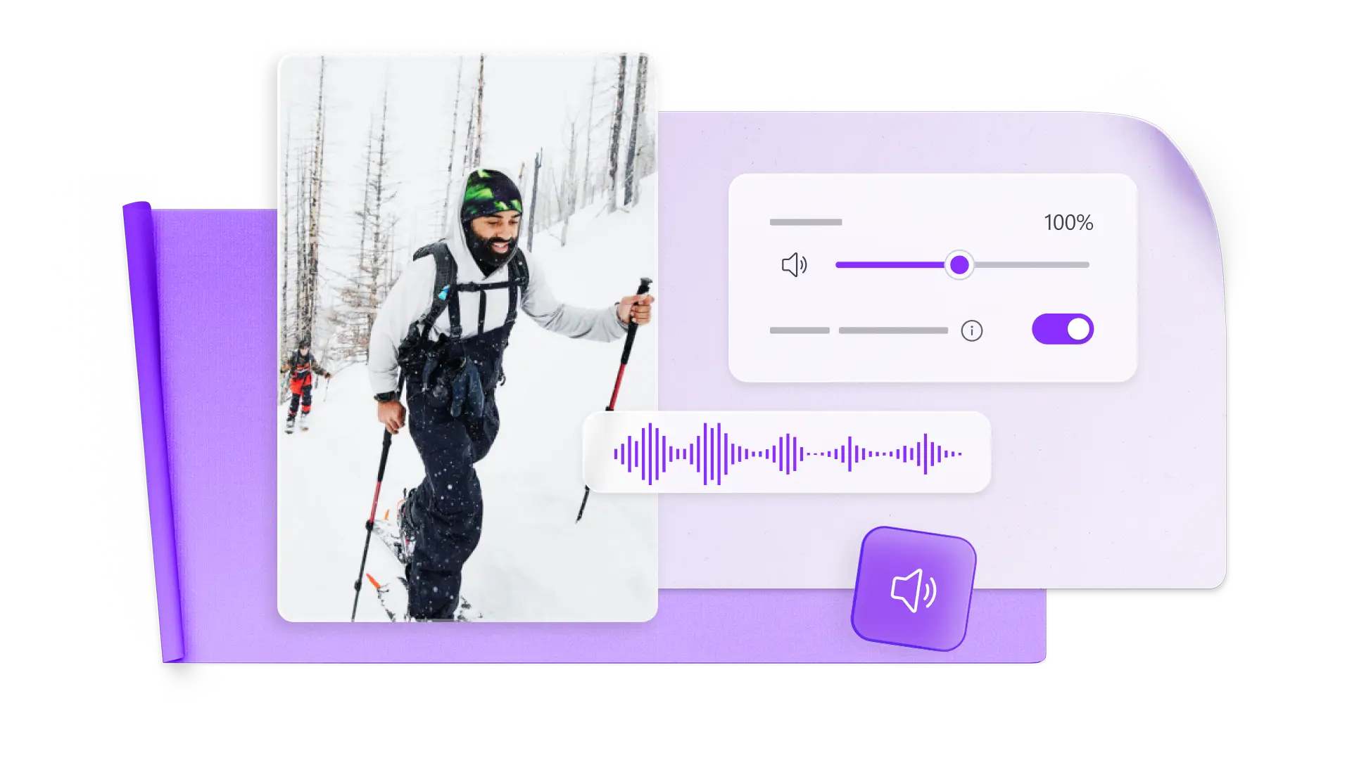 Abstract of AI audio editing tools in Clipchamp video editor.
