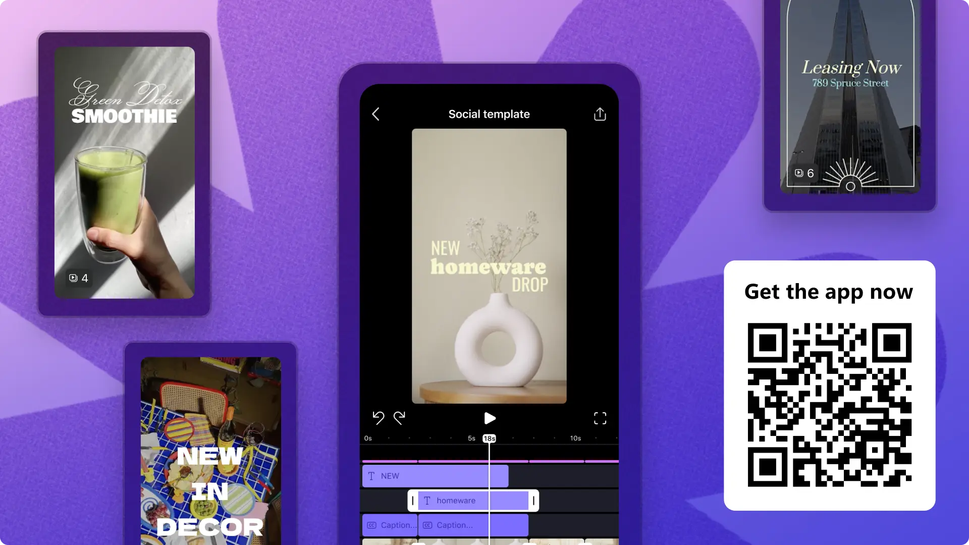 Clipchamp mobile beta templates QR code