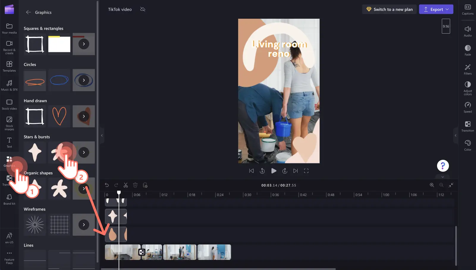 Jak utworzyć film na platformę TikTok za pomocą edytora wideo Clipchamp — krok 2c