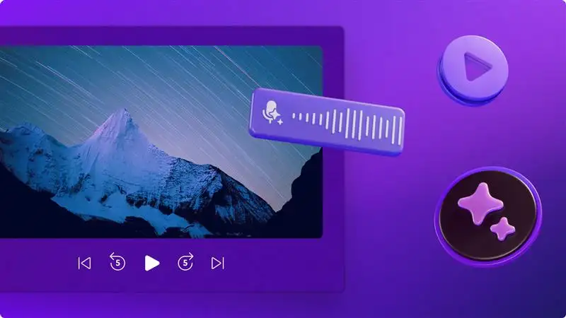 Un usuario editando un vídeo en Clipchamp.