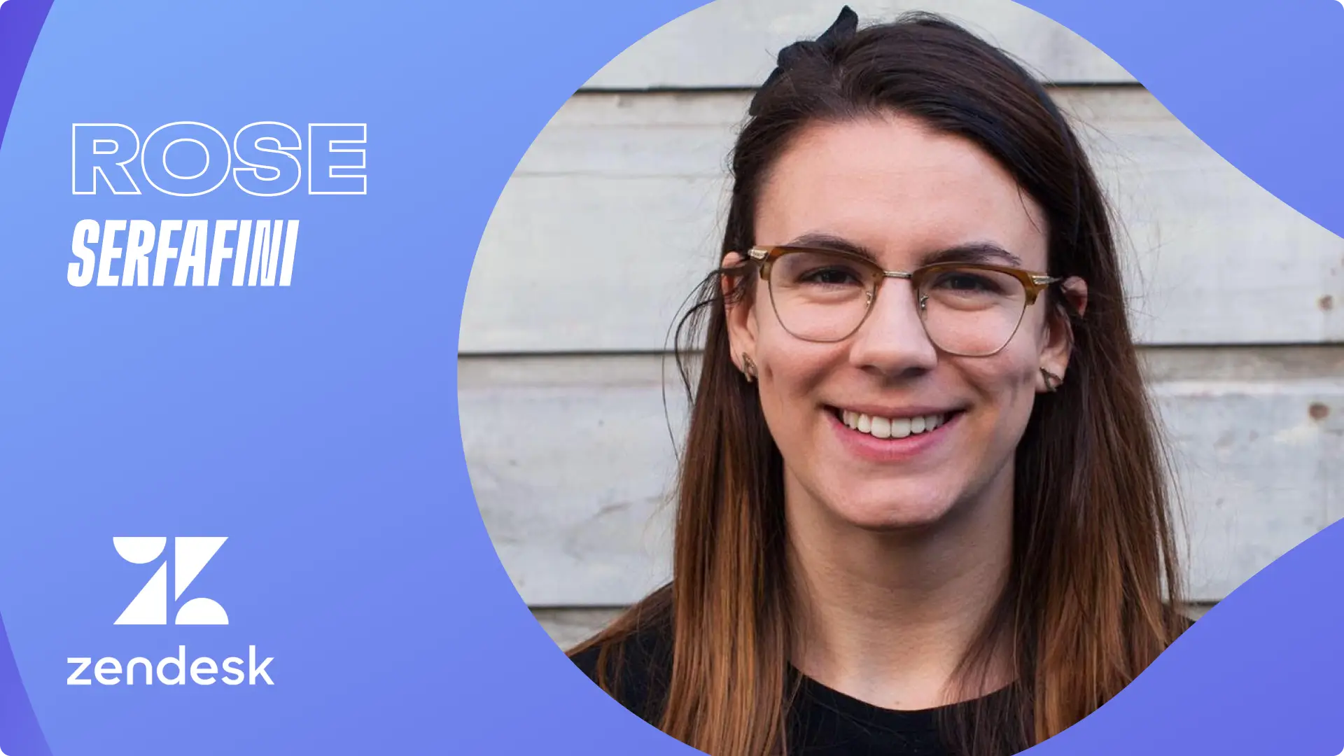 Rose Serafini, Startup Solutions Architect at Zendesk, smiles.