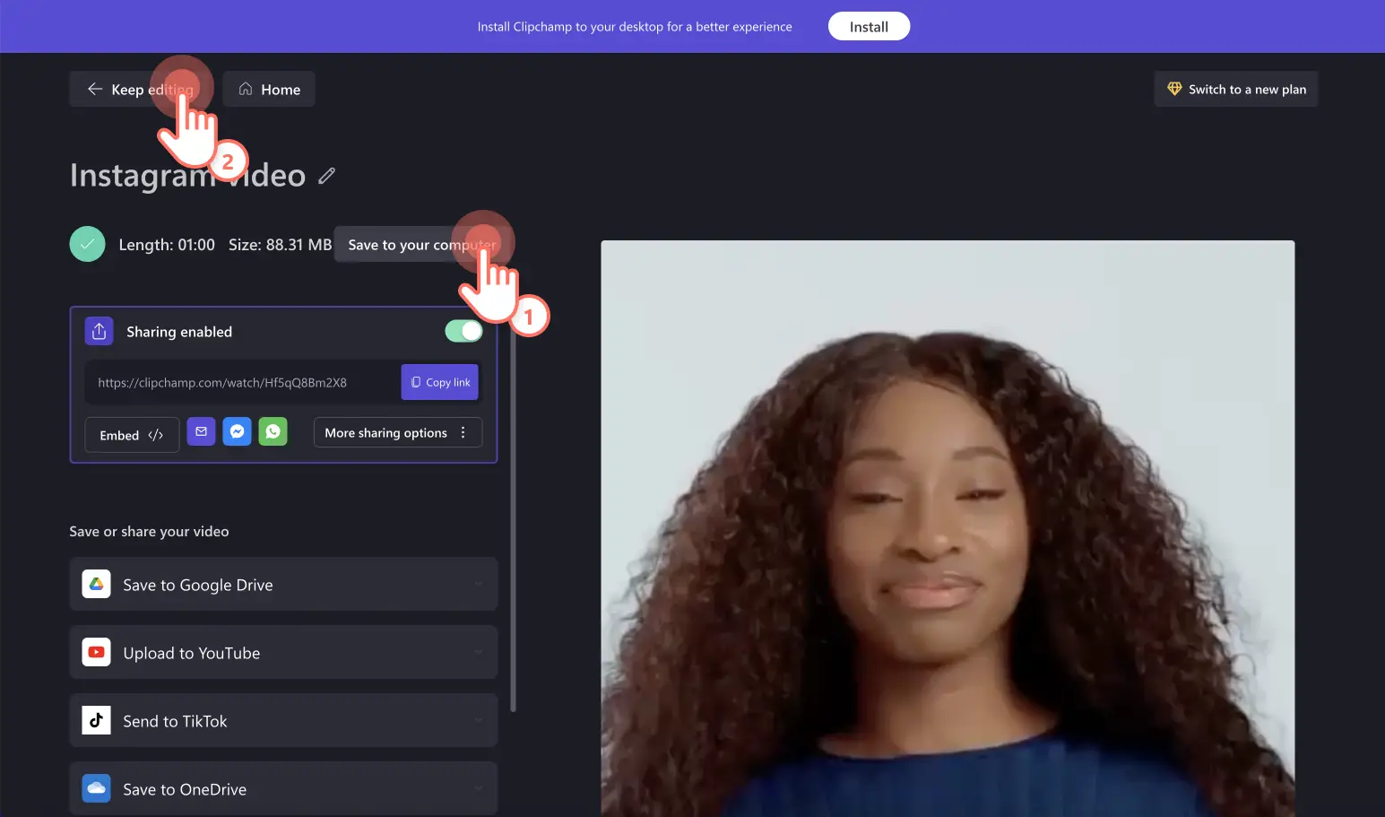 Instagram video length - step 4b