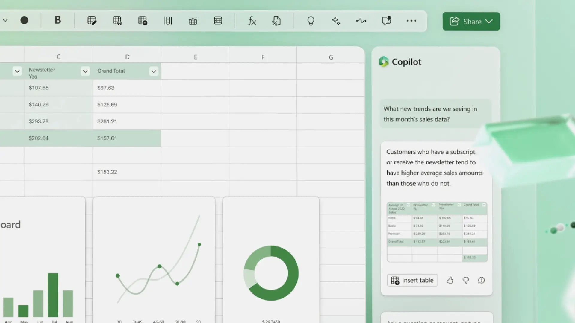 Abstract of Excel spreadsheet.
