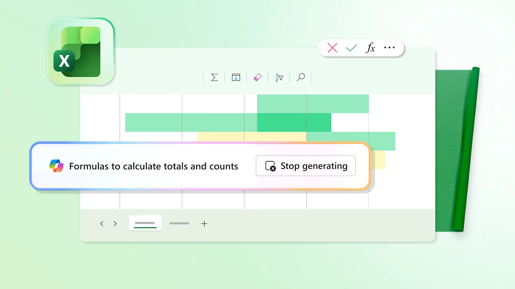 Blog section Formulas to calculate totals and counts - Copilot image
