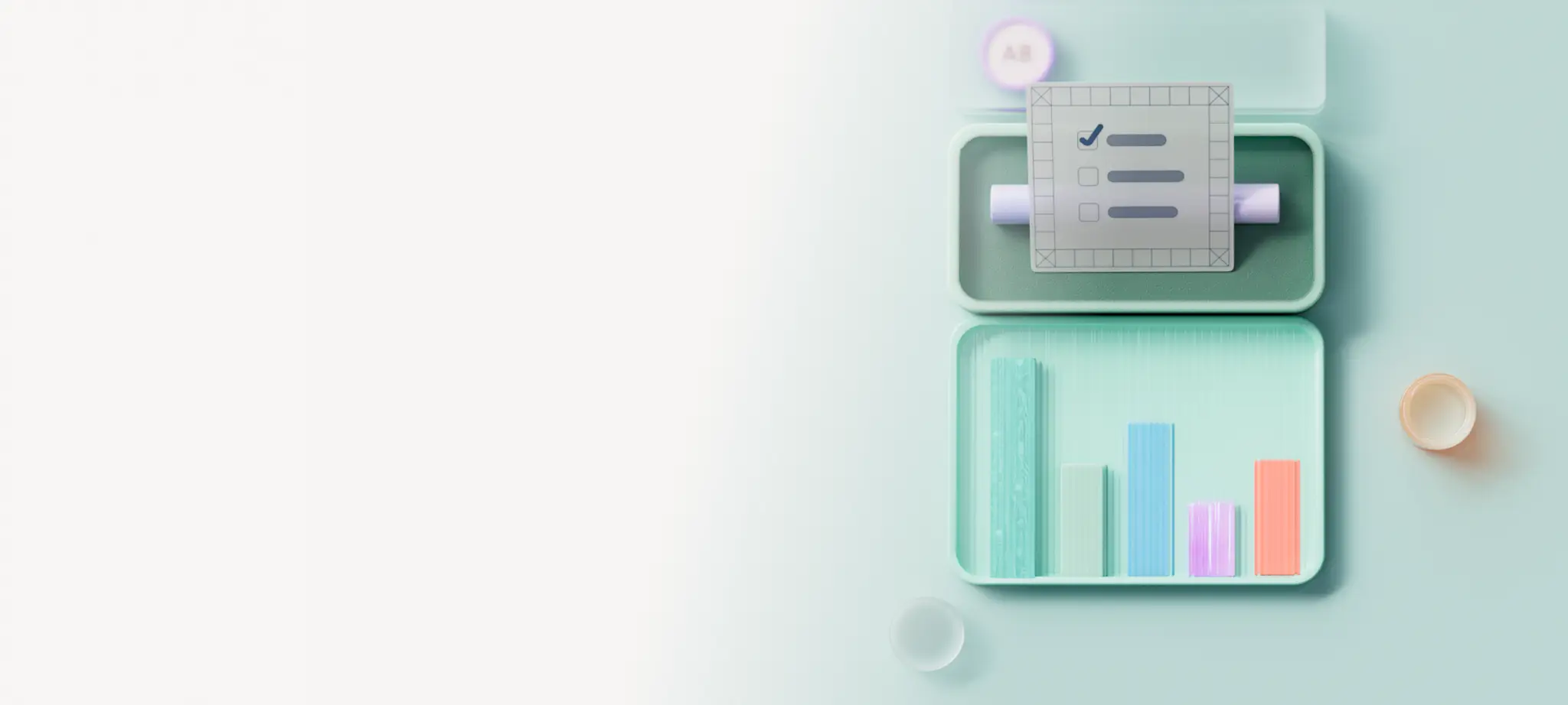 Abstract charts on a blue background