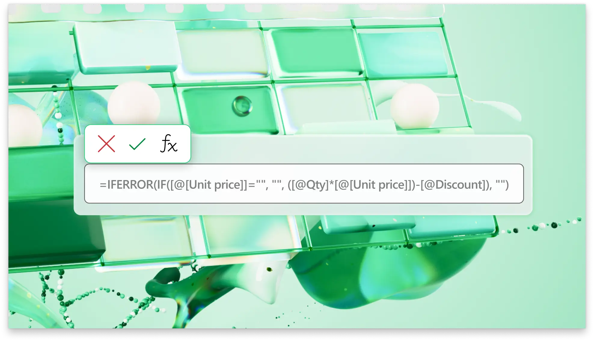 An Excel formula on an abstract background