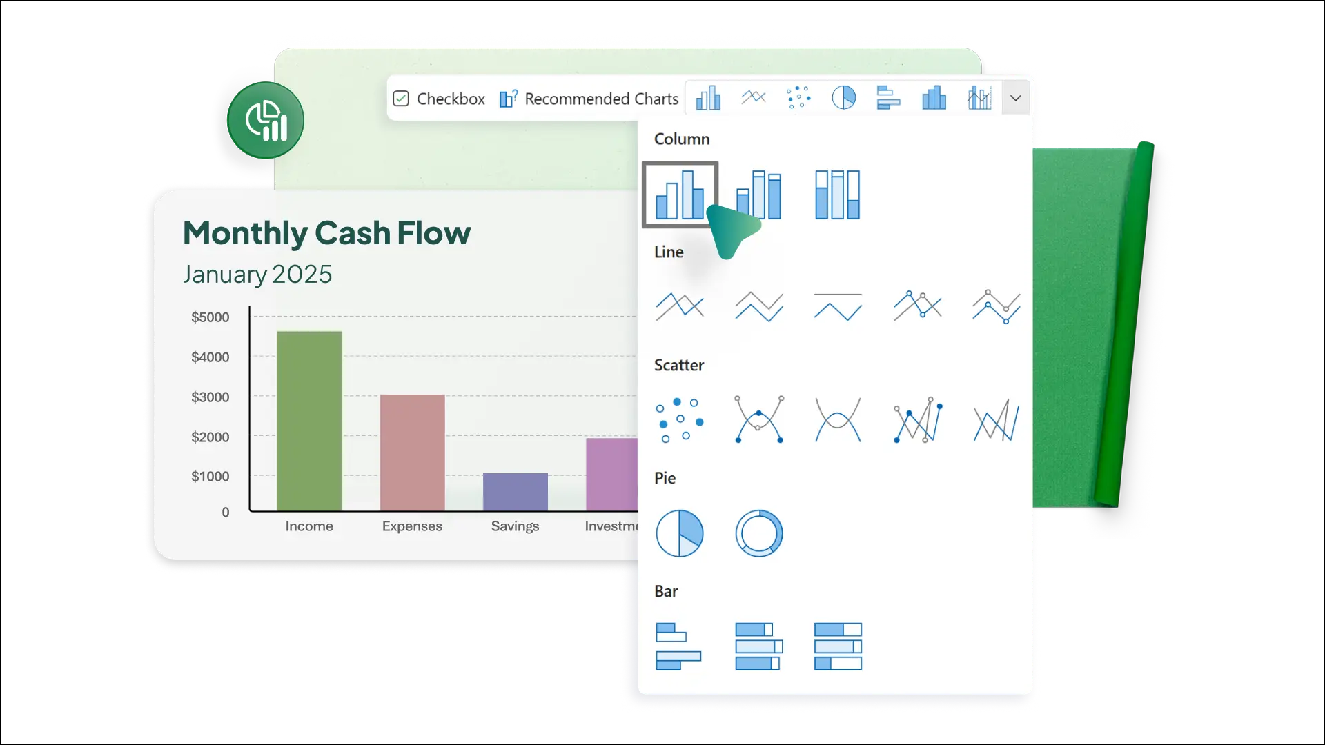How to make graphs and charts in Excel
