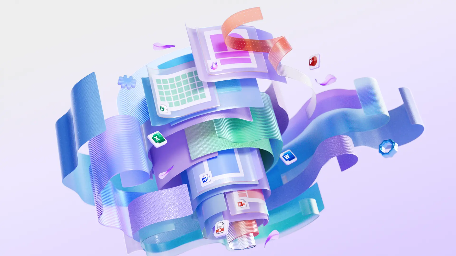 Present chart data across Microsoft 365 apps abstract image