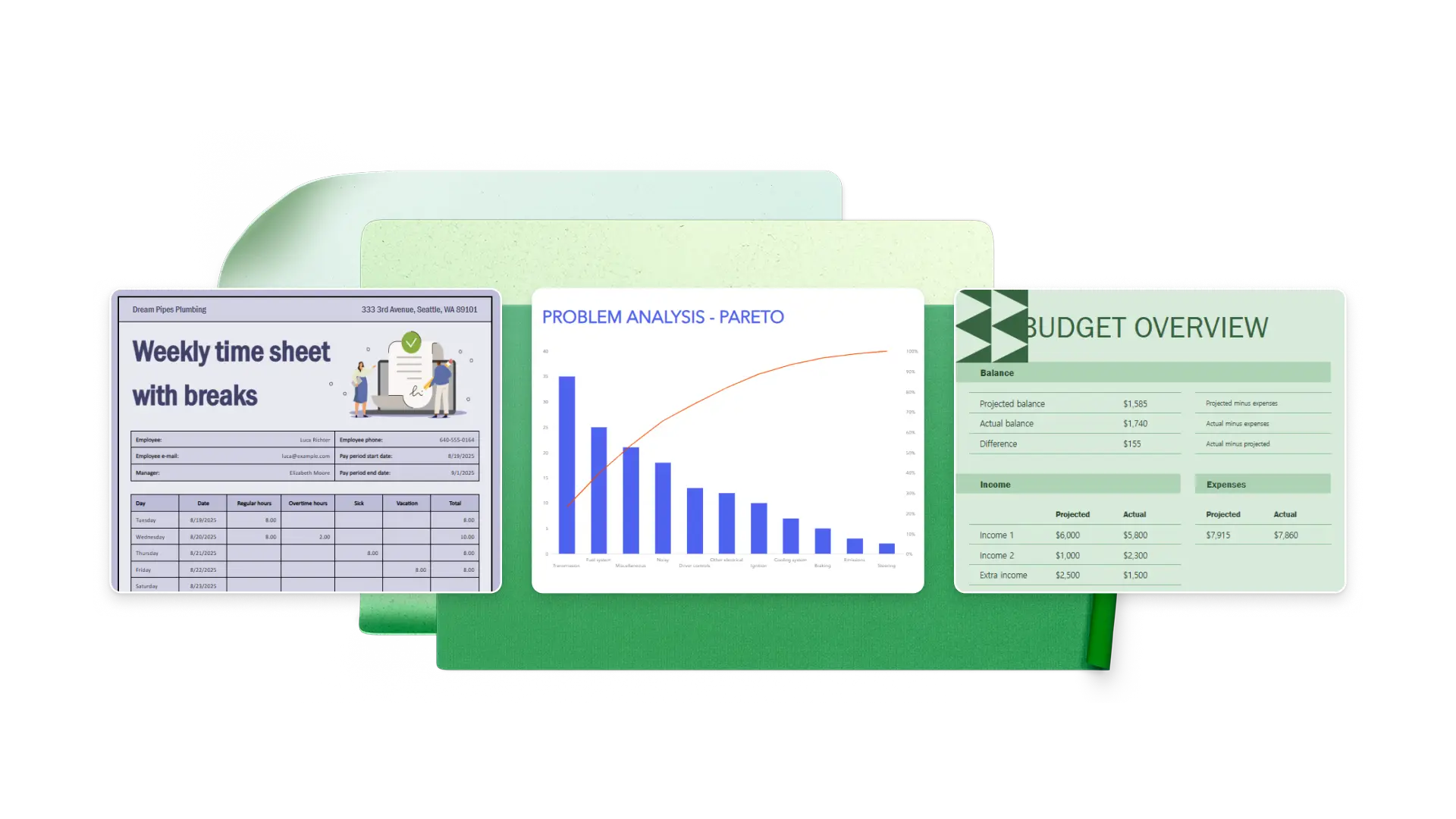 Abstract of Excel spreadsheet.