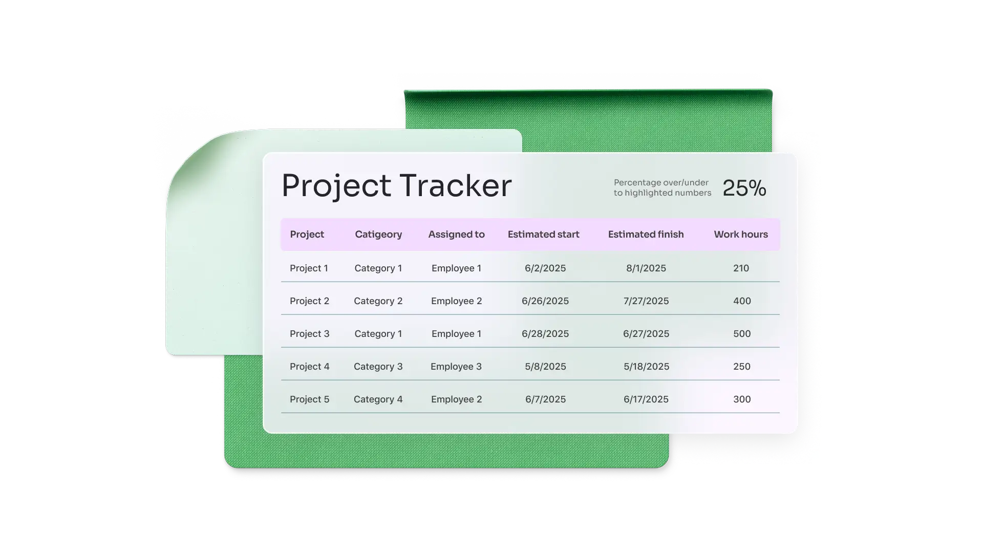 Abstract image of Excel template.