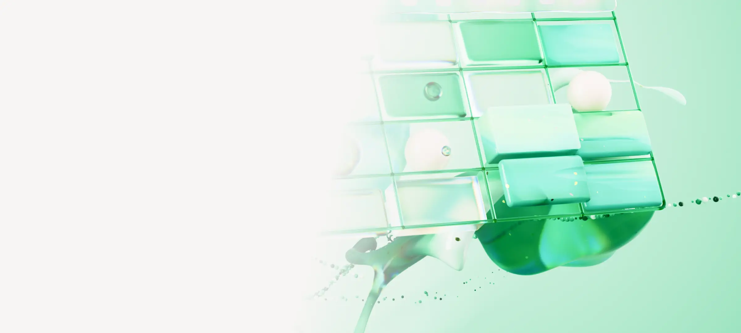 Abstract green blocks