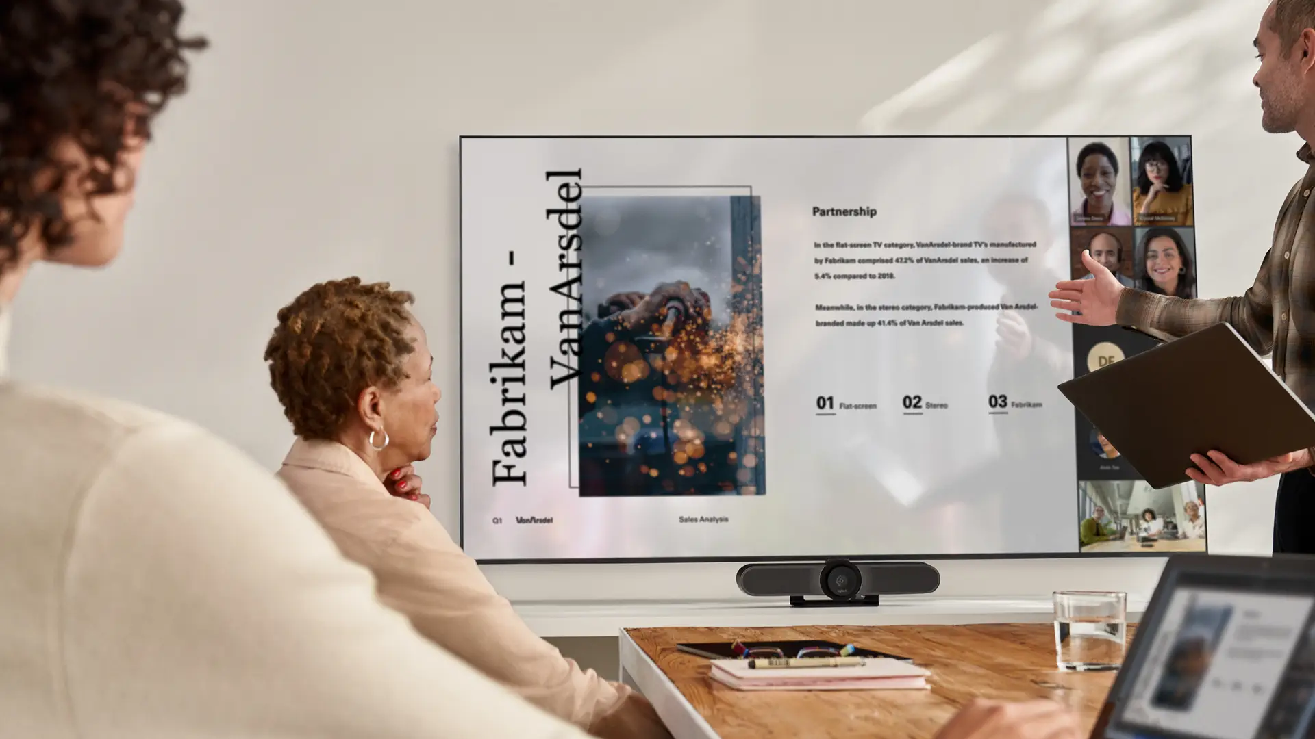 Reunión de presentación en línea con Microsoft PowerPoint y Teams