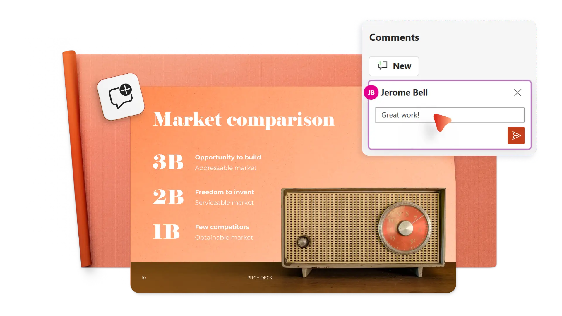  Collaborative editing reviewing with comments in PowerPoint