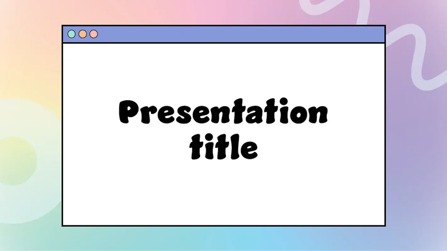 Fluorescent presentation template