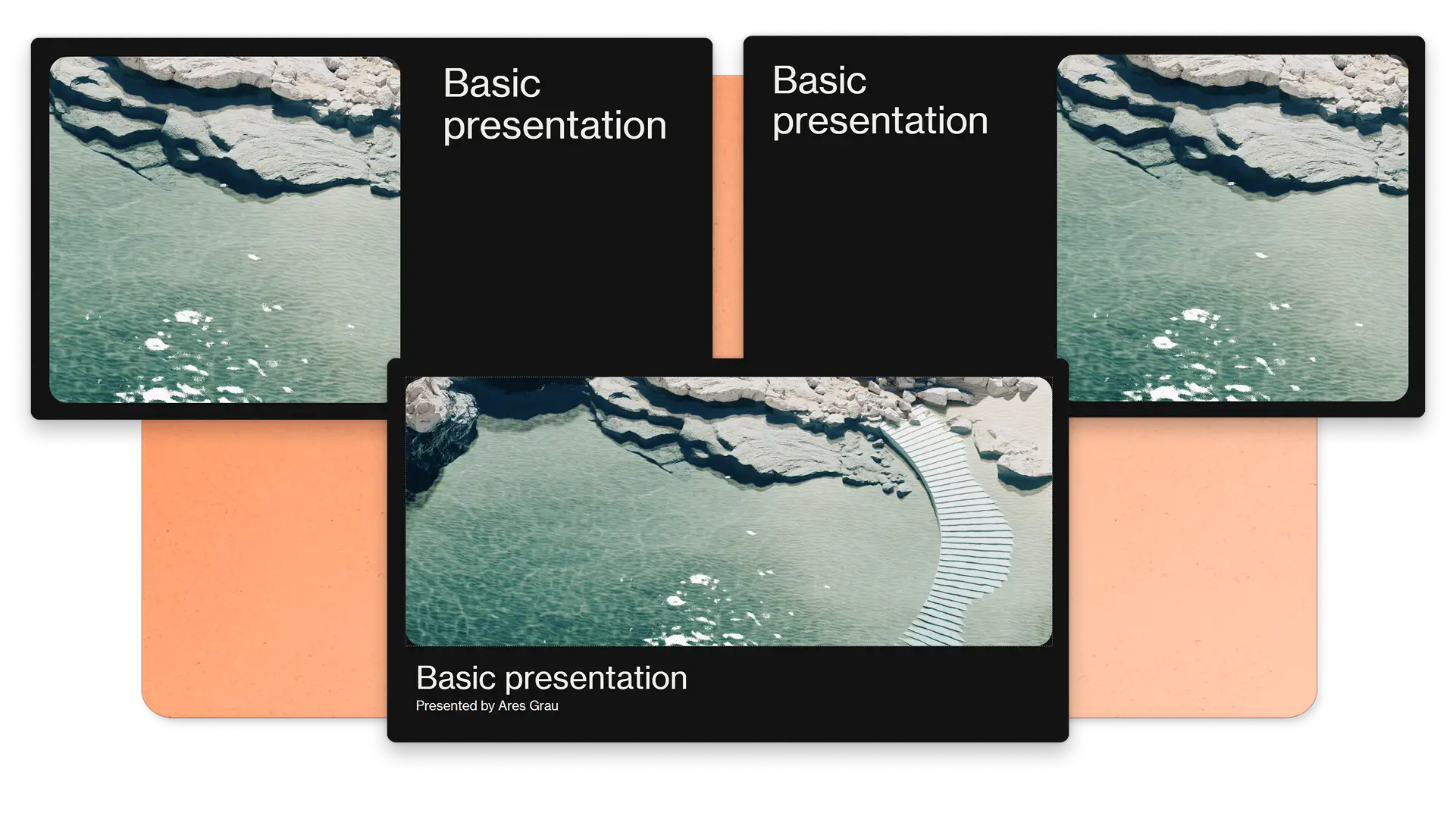 A collection of three different slide layouts in Microsoft PowerPoint.
