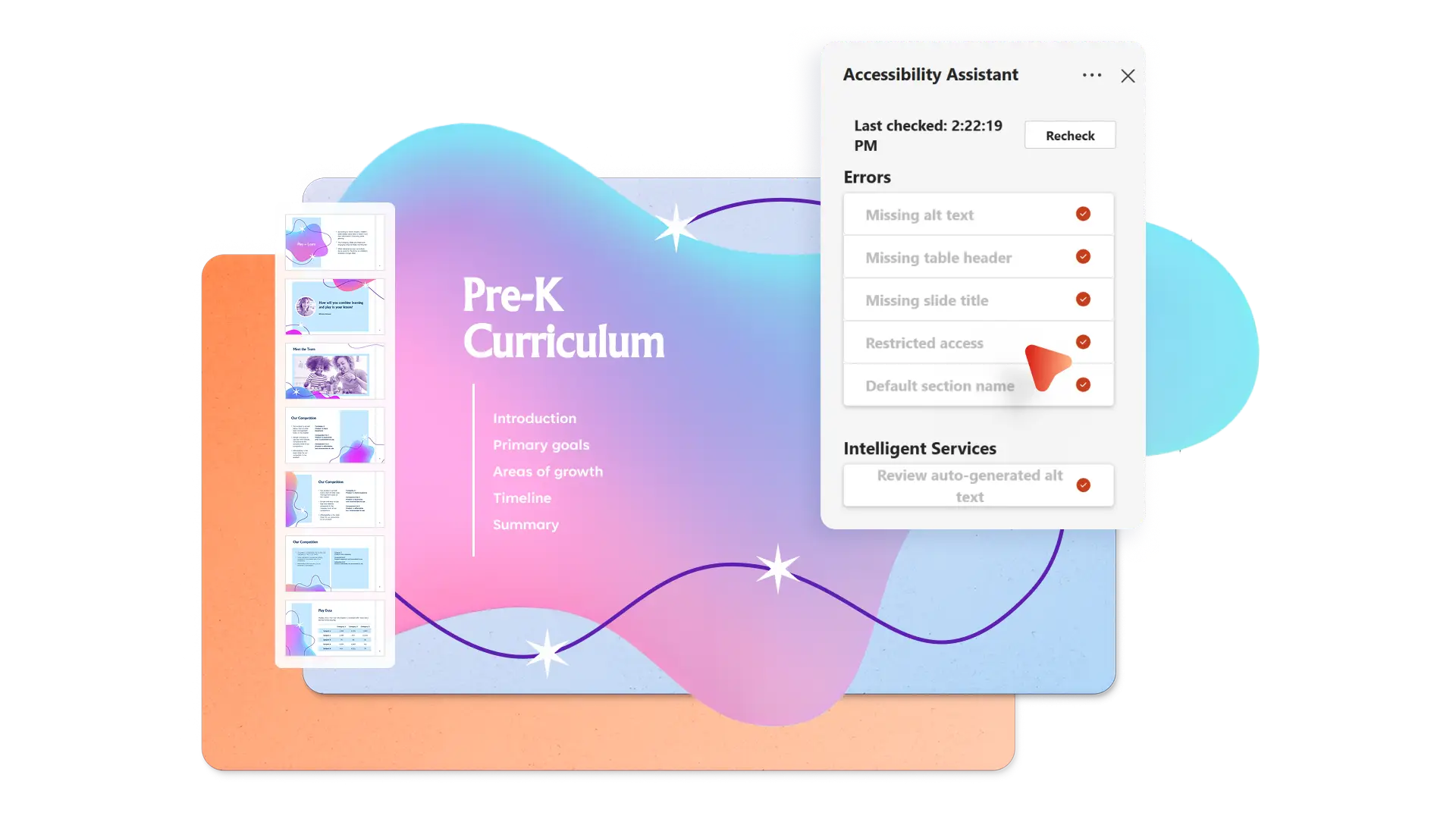 Making accessible slides in PowerPoint