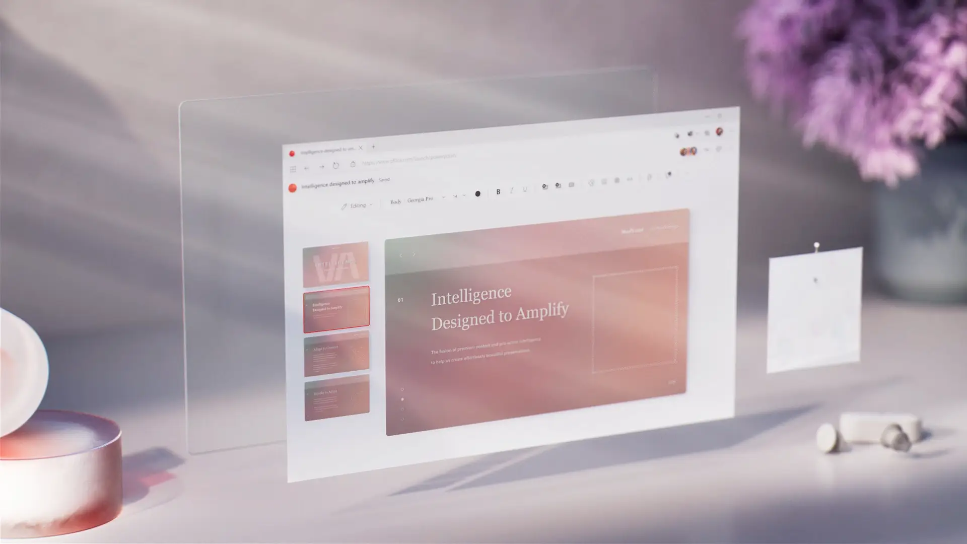 Microsoft PowerPoint interface concept image