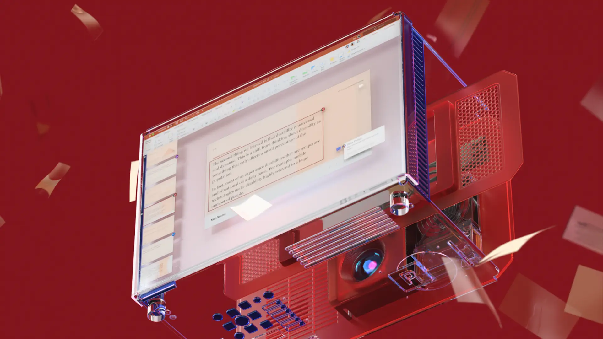 An abstract image of the inner workings of a computer