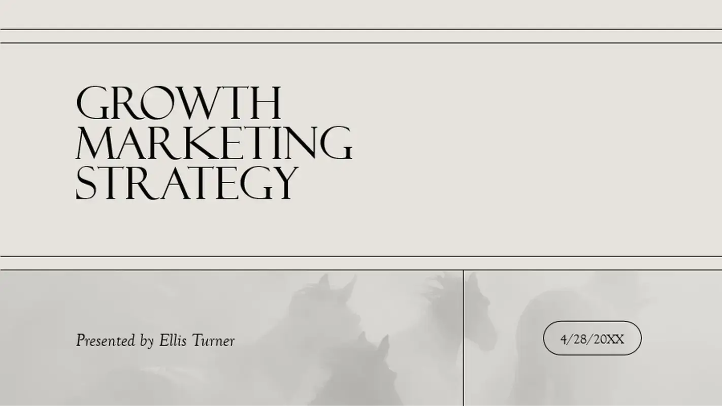 A neutral growth marketing strategy presentation template