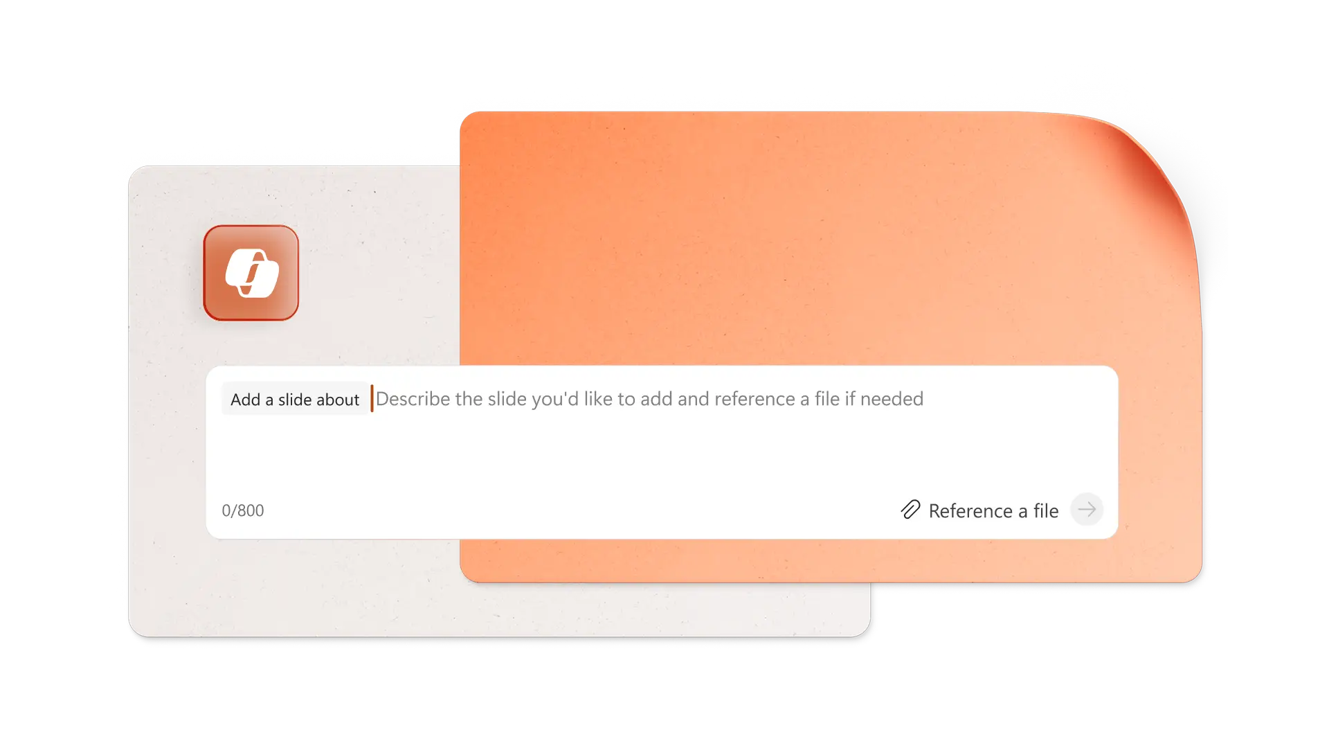 Abstract of a Copilot prompt in PowerPoint.