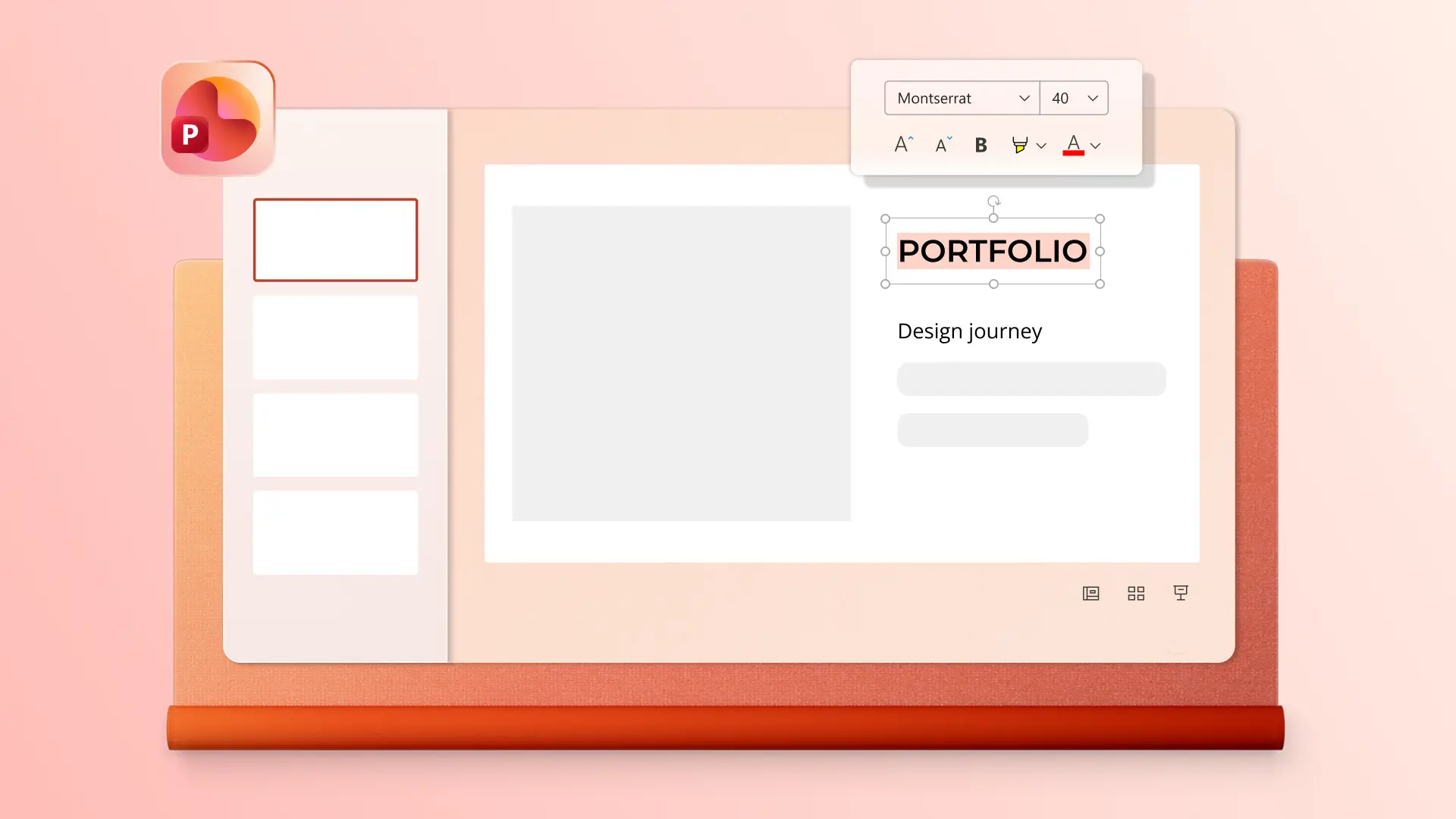 Editing text and adding font styles in Microsoft PowerPoint