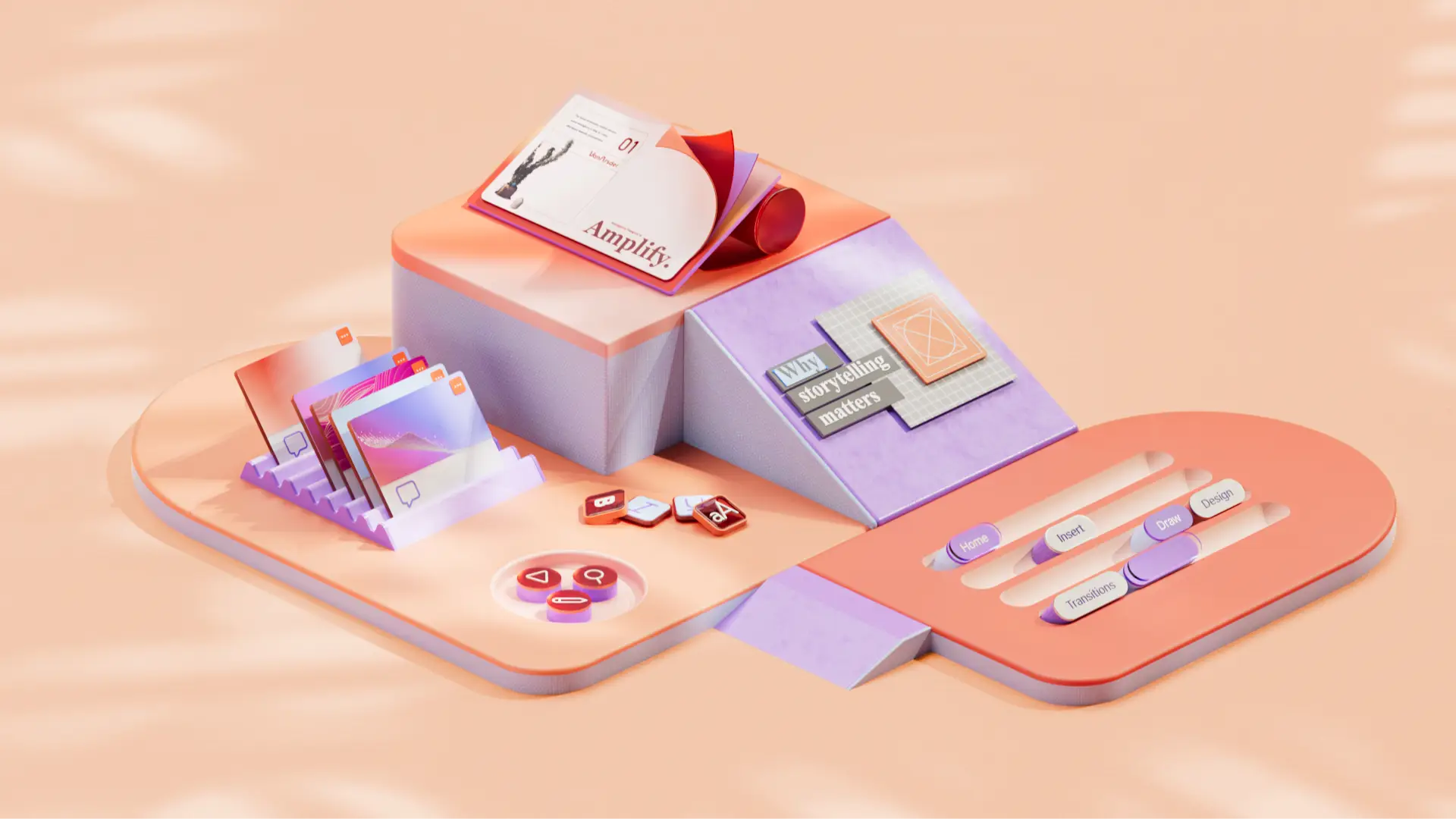 An abstract of Microsoft PowerPoint.