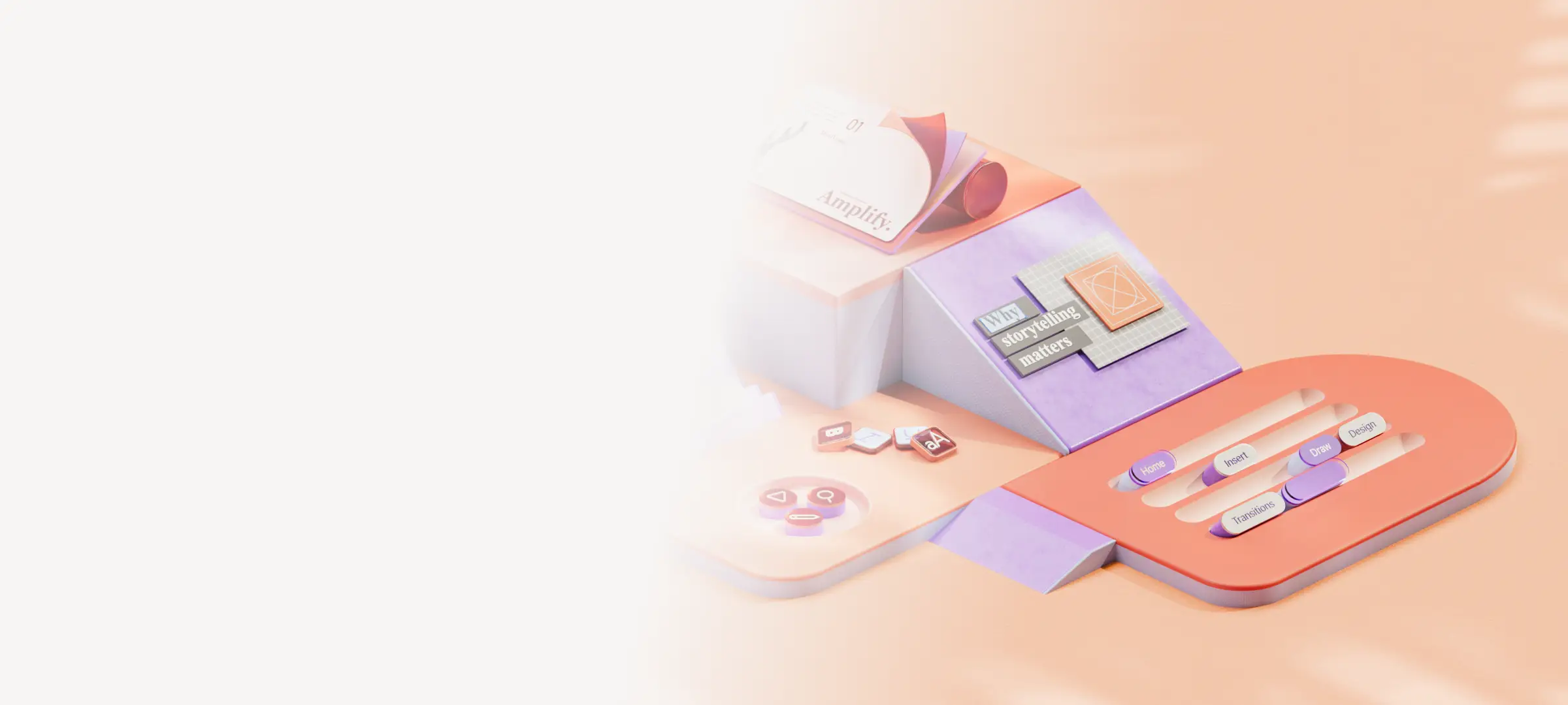 An abstract of a sales presentation in Microsoft PowerPoint.