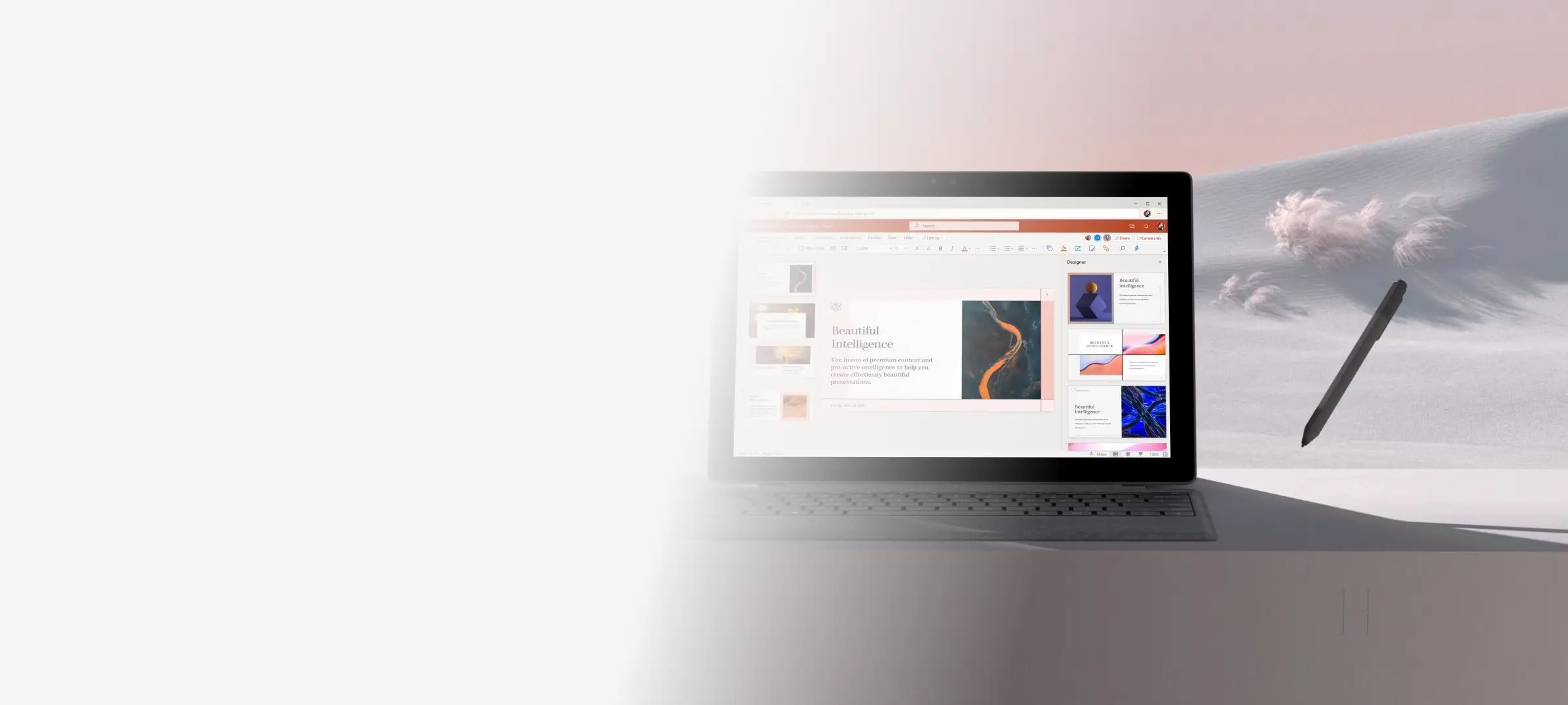 A marketing presentation in Microsoft PowerPoint.