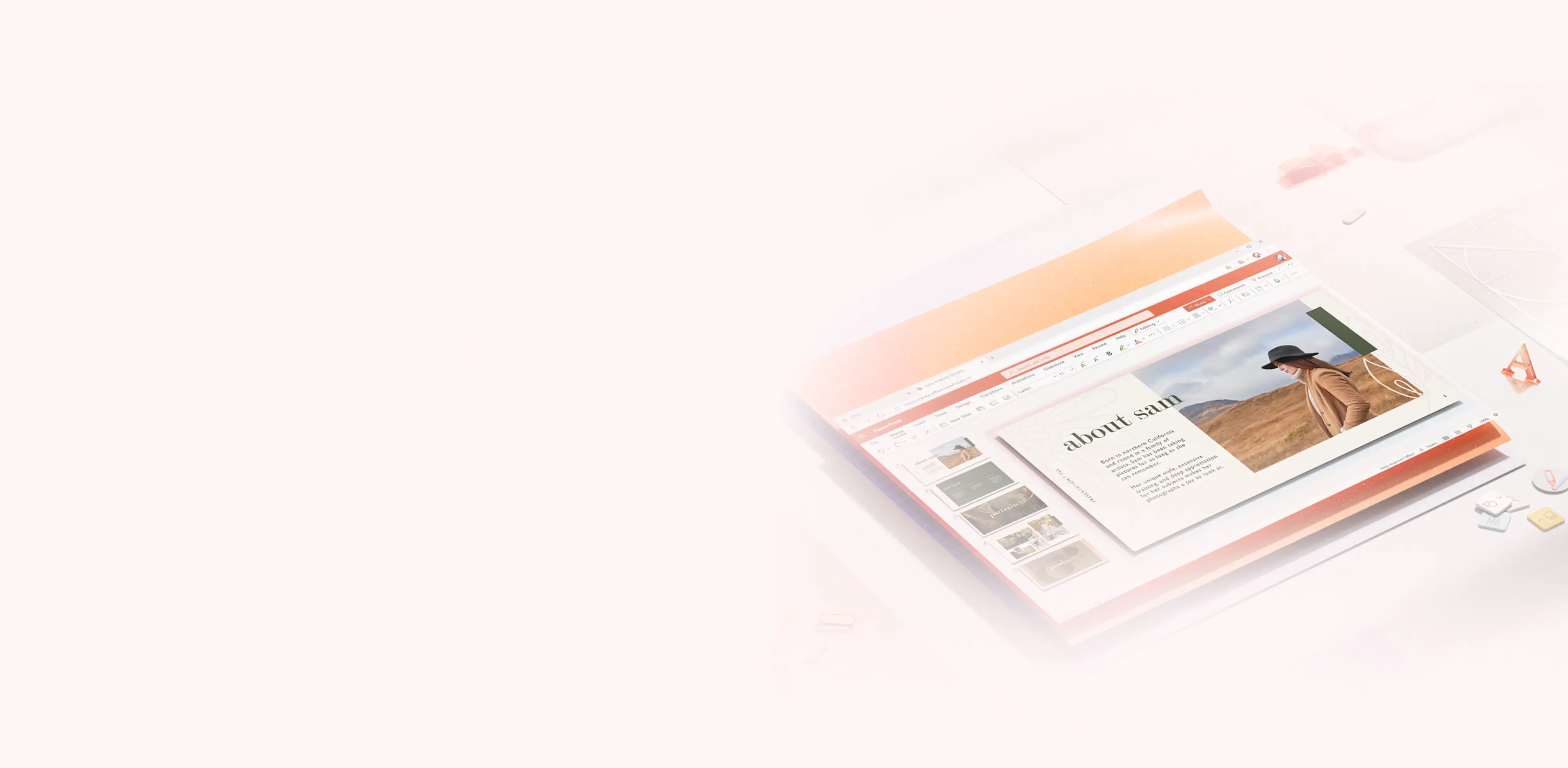 A portfolio presentation made in PowerPoint