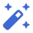 An icon of a blue sparkle pen.