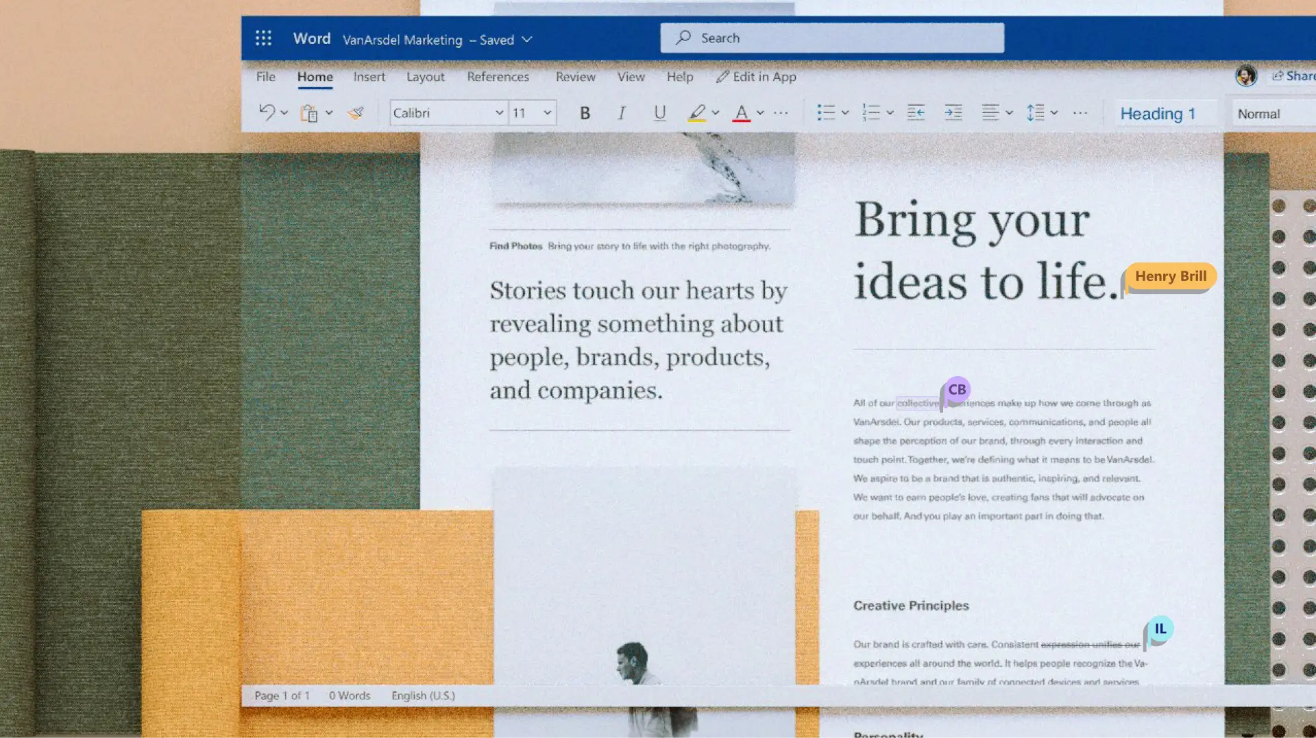 Editors tracking changes to text and formatting in shared Word documents